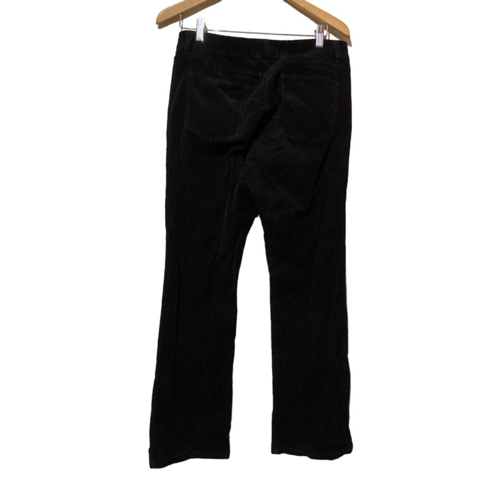 Talbots‎ Curvy Bootcut Jeans Women's 10 Black Stretch Pockets Mid Rise Corduroy